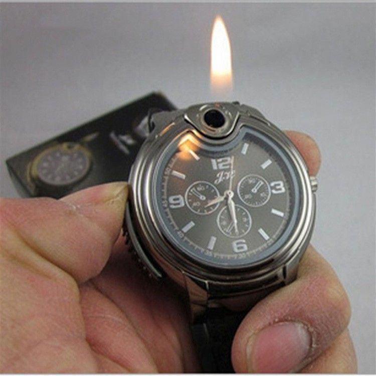Luxury Military Lighter Watch Novelty Man Quartz Wristwatch Sports