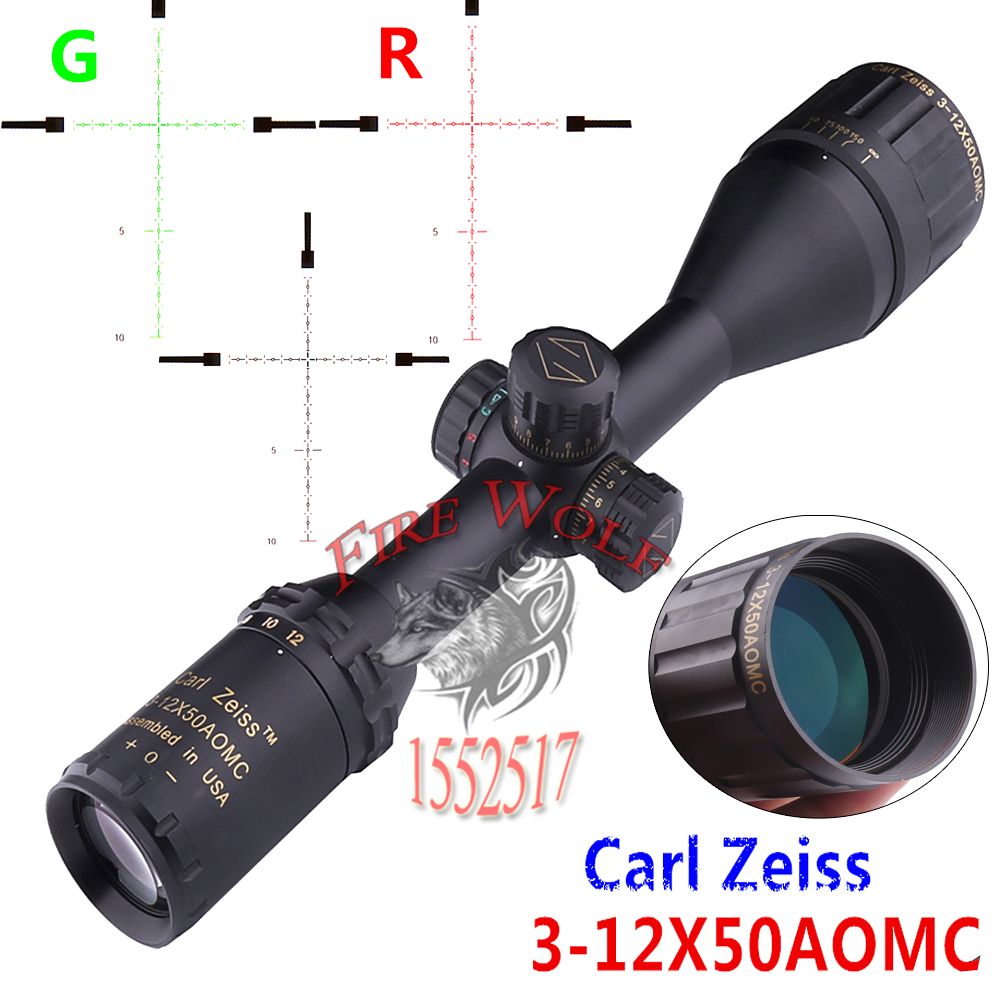 Dhl 2015 New Carl Zeiss 3 12x50 Illuminated Riflescopes Rifle Scope