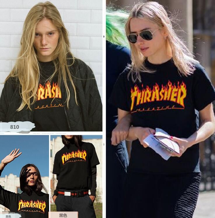 Thrasher T Shirt New Arrive Men Wome Flame Blaze Thrasher T Shirts