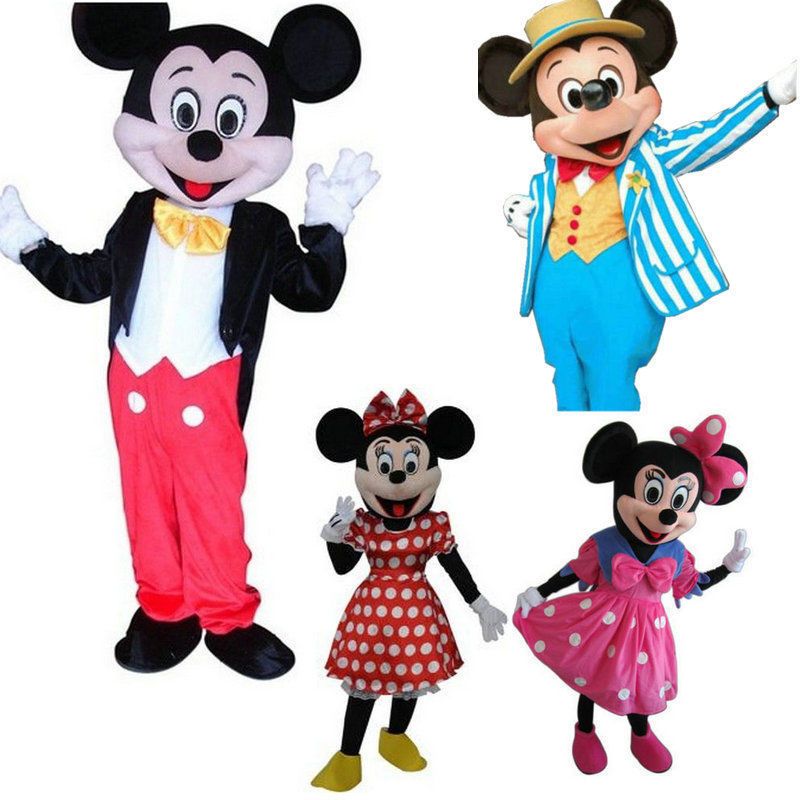 High Quality Mickey Mouse Adult Mascot Costumes Mickey And Minnie