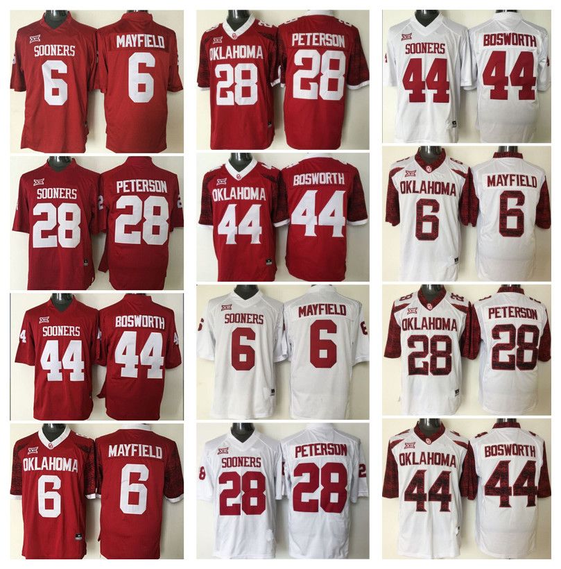 2017 Oklahoma Sooners Kids Youth 28 Adrian Peterson 44 Brian Bosworth