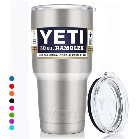 Yeti With Lid 12oz 20oz 30oz Yeti Cups Beer Mug Bottle Colster Rambl