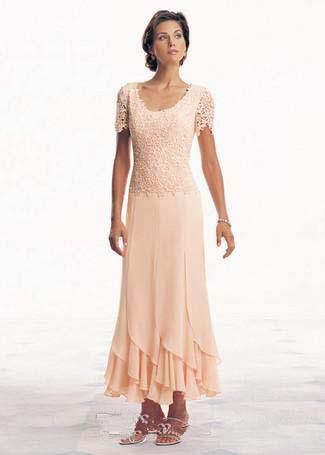 mother dress dresses groom length tea casual gown chiffon applique bateau rhinestone bolero prom larger