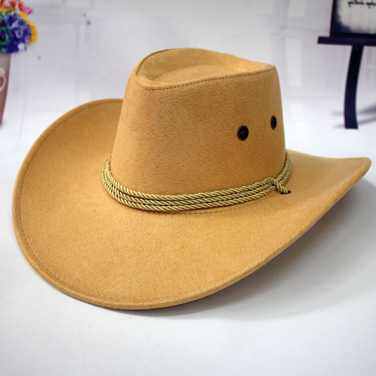 Summer Sun Hat Big Men Western Cowboy Hat Riding Leather Hat Cap