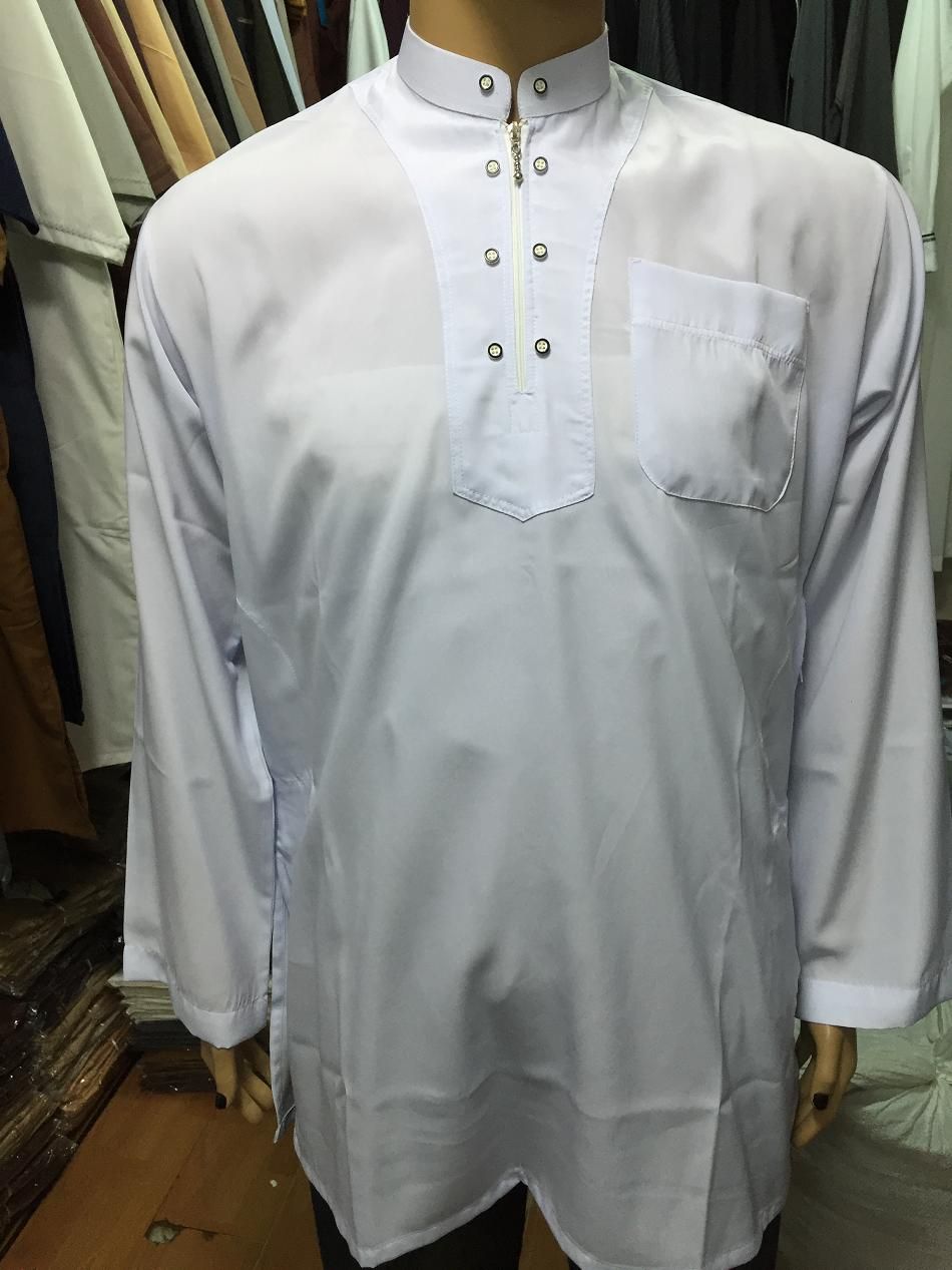 2017 Clothing For Men Muslim Work Wear Long Shirt Dress Thobe Malaysia