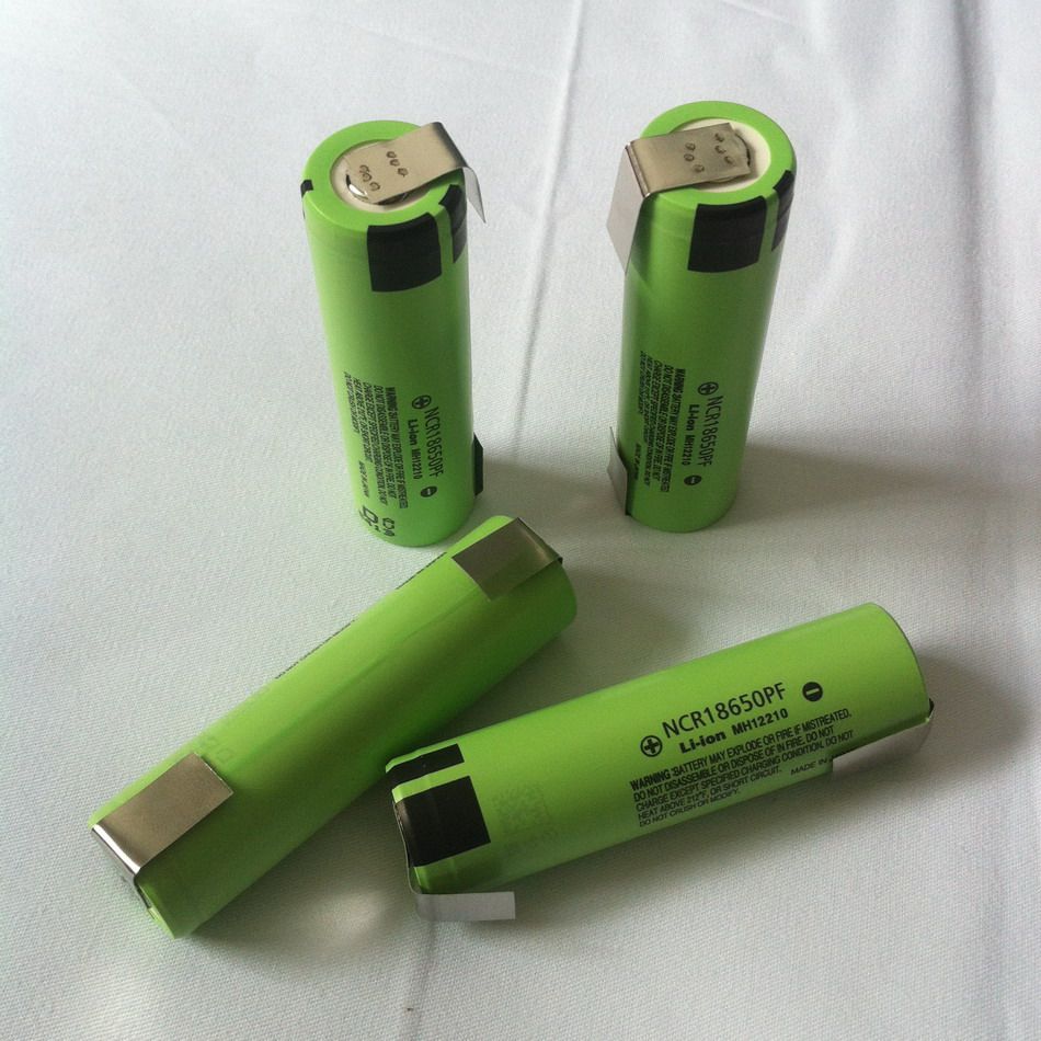 3.7v 18650 Battery With Solder Tabs 2900mah 10a 18650 Rechargeable Lithium Battery Ncr18650pf