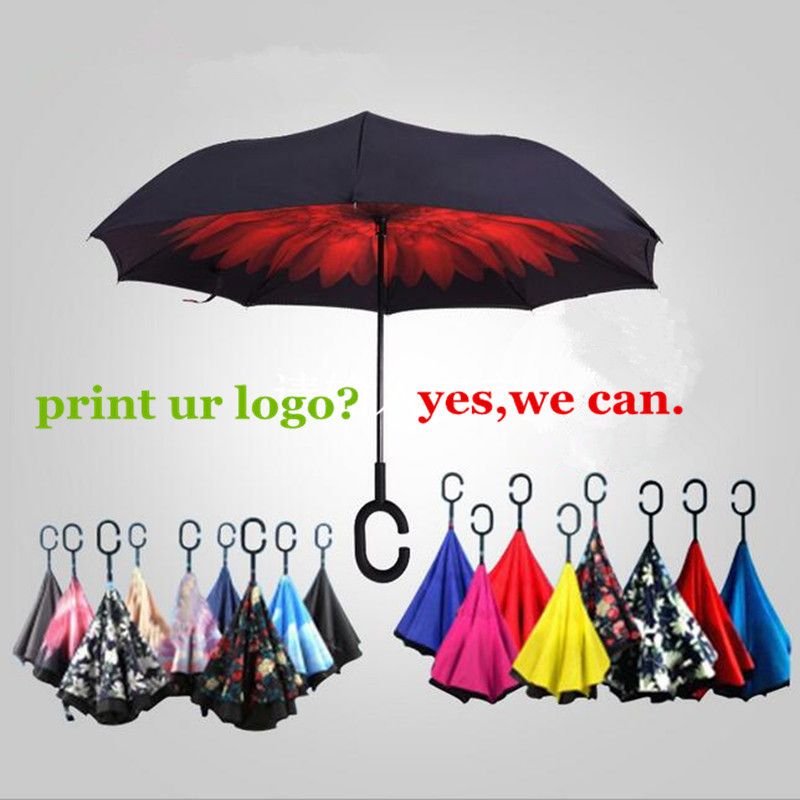 Hengpai Company Dog Reverse Inverted Inside Out Umbrella Cars