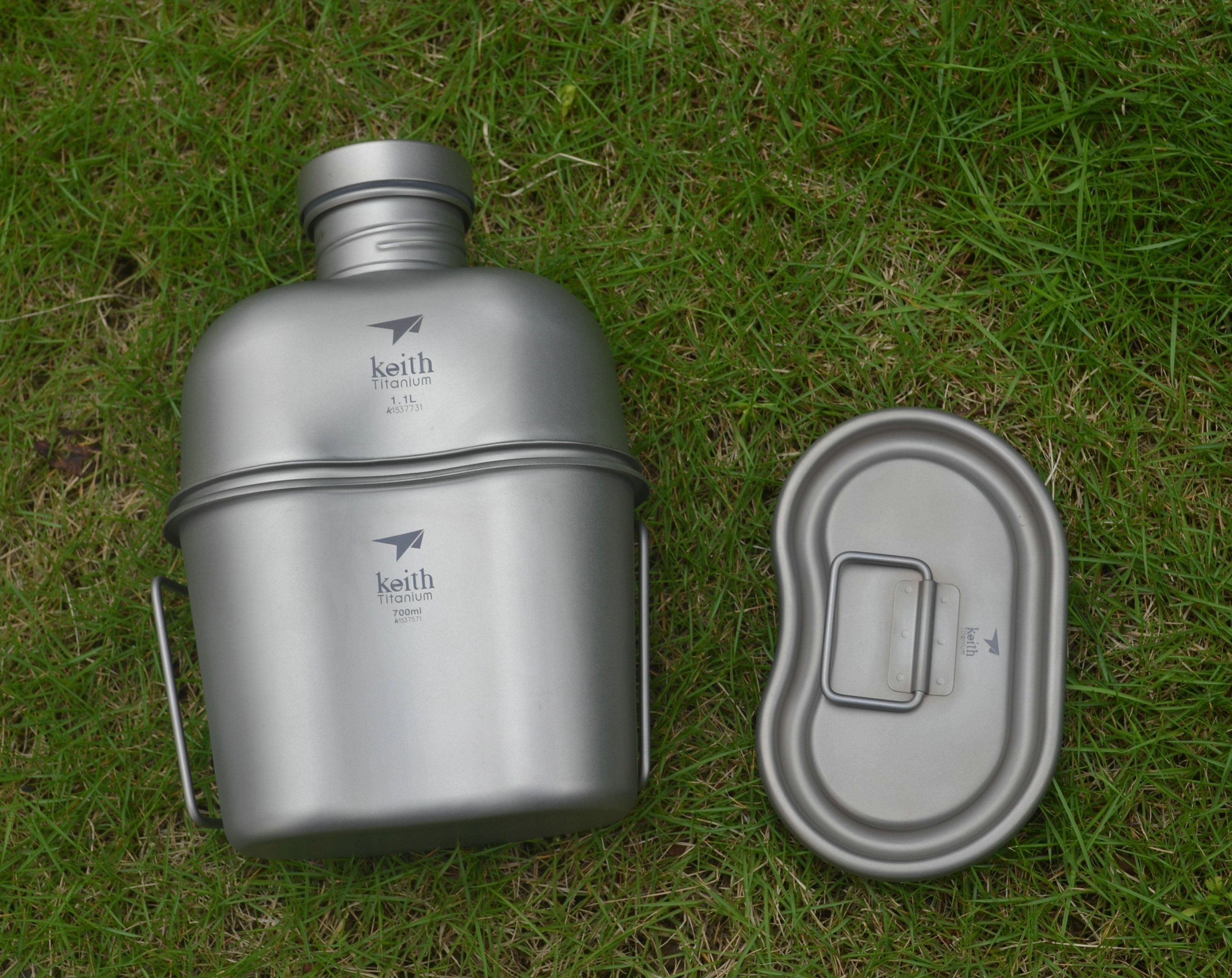 Keith Ti3060 Titanium Army Military Water Bottle Cup Pot Canteen Mess