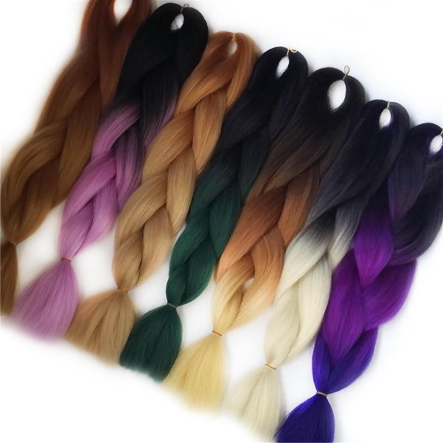 Ombre Kanekalon Braiding Hair Braid 100g/Piece Synthetic