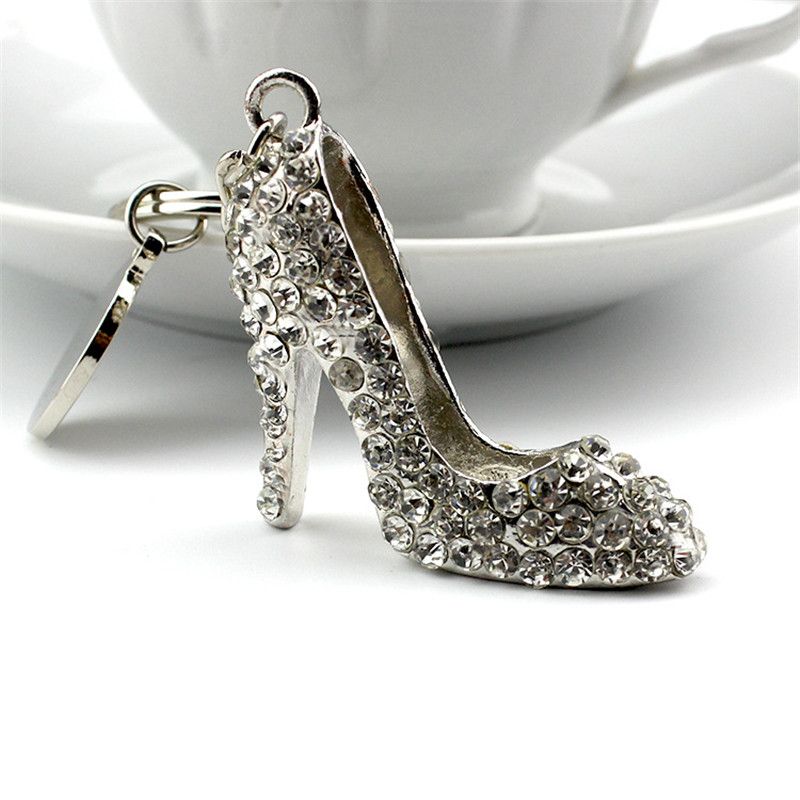 Fashion 3d Shoes Keys Holder Keychains Novelty High Heel Shoe Key