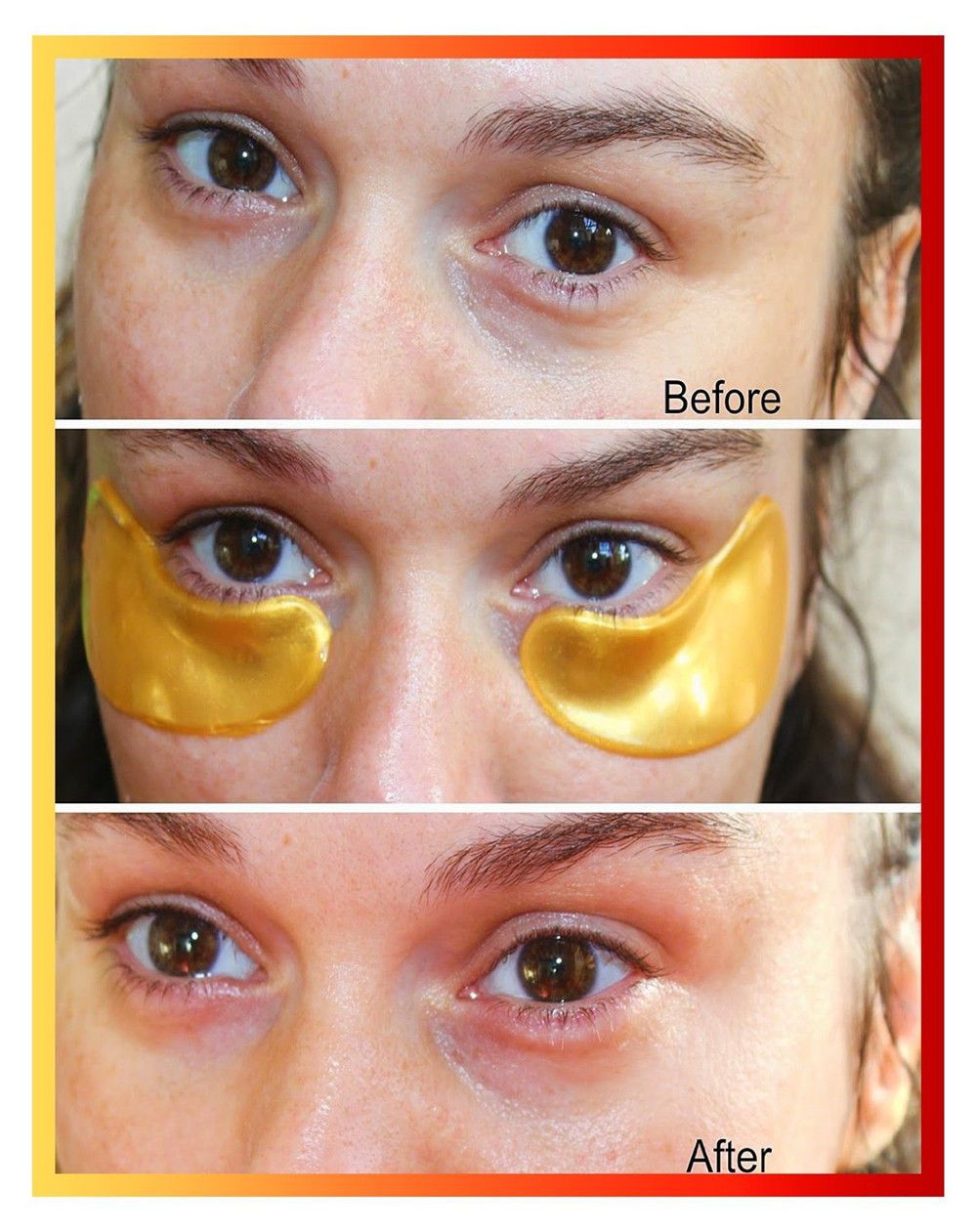 Under Eye Mask Collagen Gold Crystal Dark Circles Anti Wrinkle Ageing Eyelid Pad Moisturizing