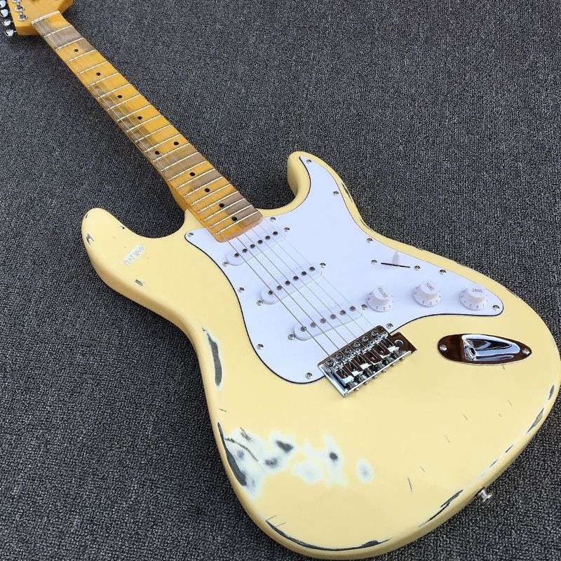 Scalloped Fretboard Electric Guitar With Vintage Tuners,Relic Custom