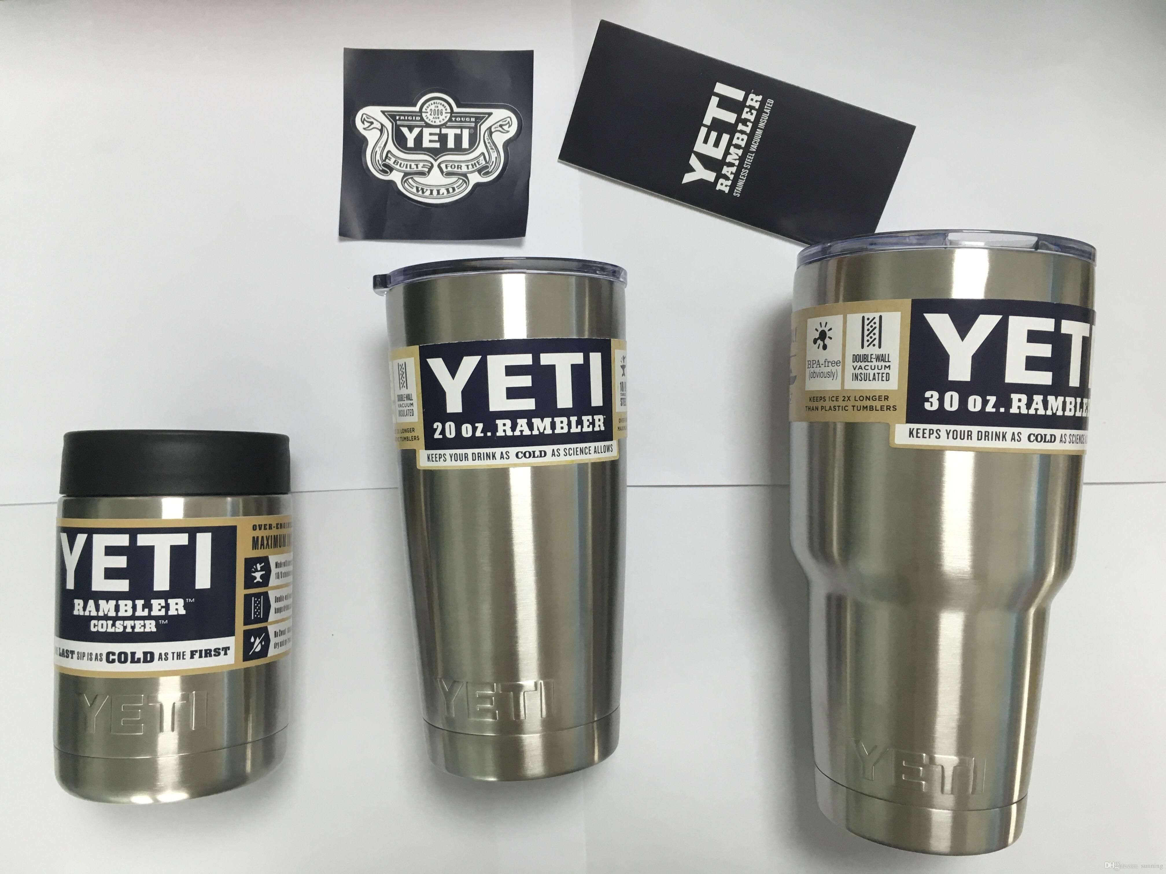 Yeti Coolers Rambler Tumbler 30 Oz 20 Oz Yeti Colster 12 Oz Stainless