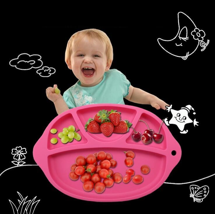 2017 Food Grade Silicon Baby Eating Mat Portable Baby Service Plate