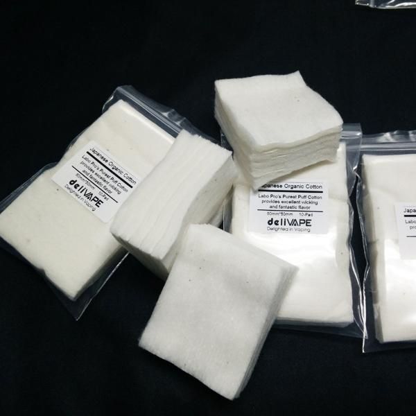 100 Japanese Organic Cotton Puff Koh Gen Do Cotton Pads For Vaping Vape Ecig Box Mod Rda Vape