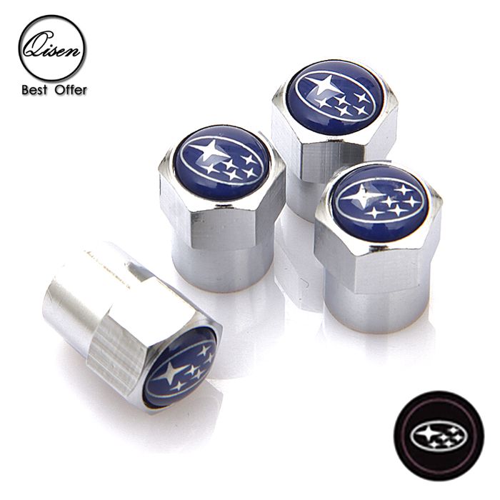 Chrome Silver Star Blue Wheel Valve Cap Tyre Tire Stem Air Dust Proof