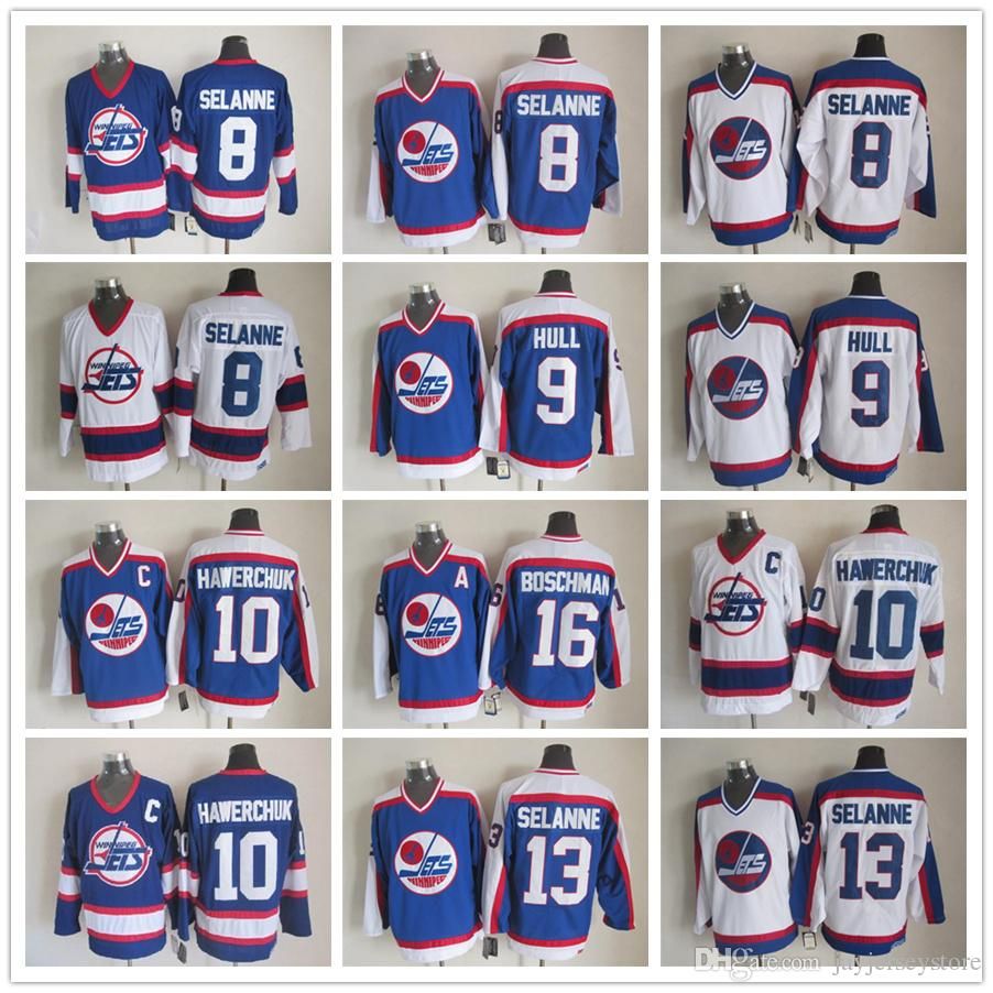 2017 Nhl Ice Hockey Winnipeg Jets Jerseys Ccm Vintage Throwback Teemu