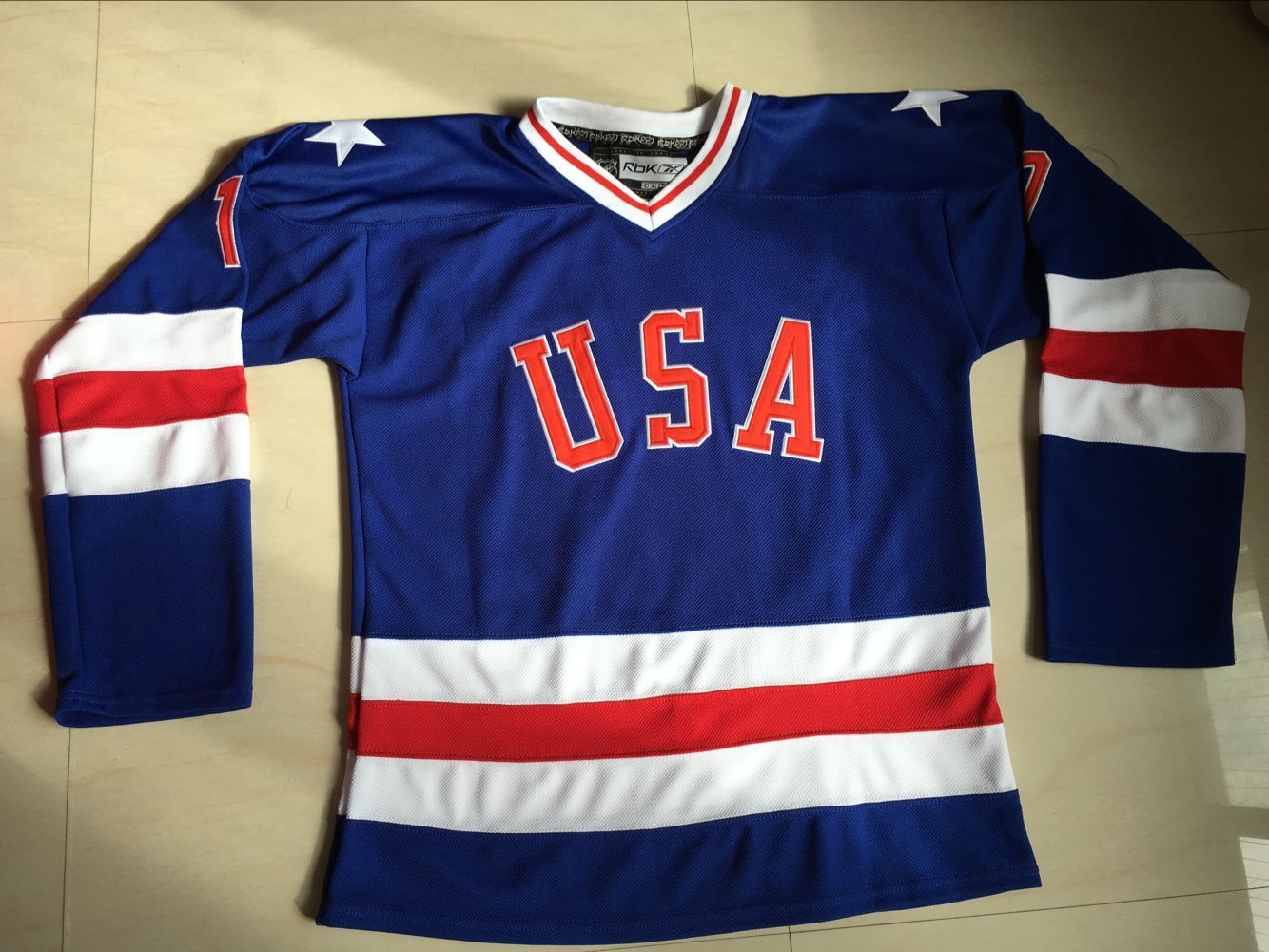 1980 USA Hockey Jersey 17 Jack O'Callahan 21 Mike Eruzione 30 Jim