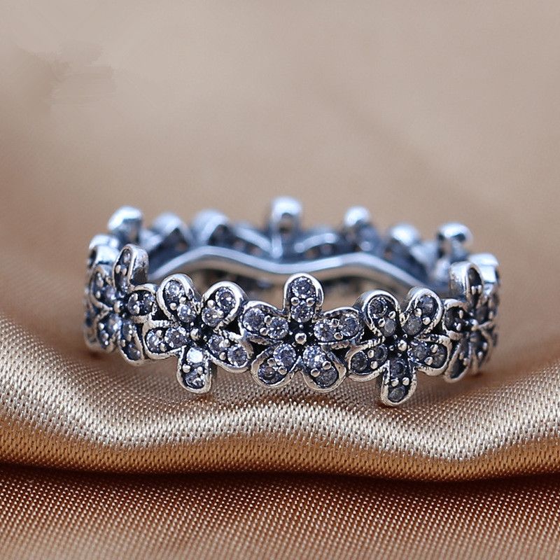 Wholesale2016 Charms Rings S925 Ale Sterling Silver Luxury Flower Print