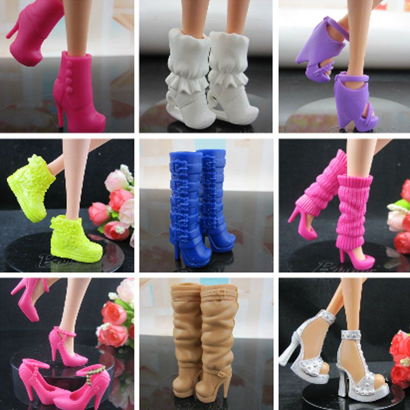 Doll Shoes Boots For Barbie Doll Multi Color Girl'S Gift Doll