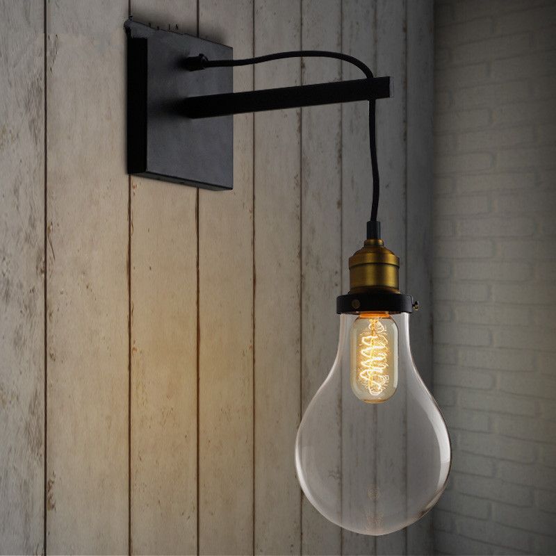 2017 New Arrival Vintage Bulb Shape Wall Lamps Bedroom Bedside Wall Lights Kitchen Cabinet Bulb ...