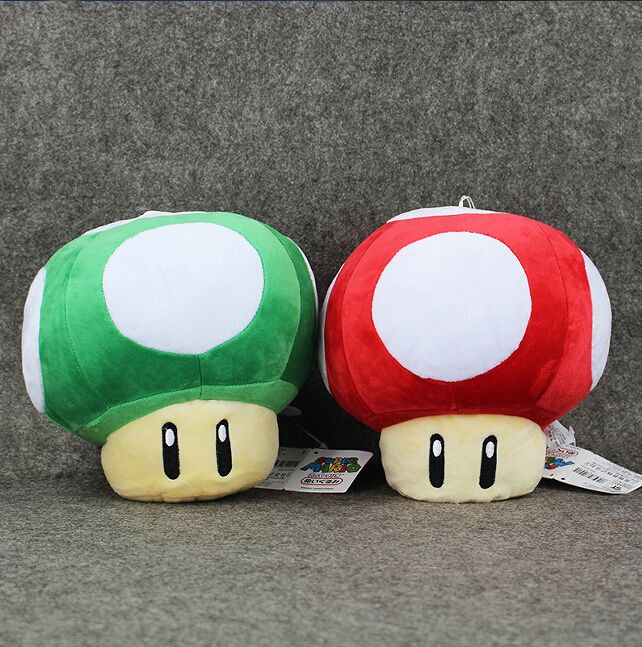 green mushroom mario plush
