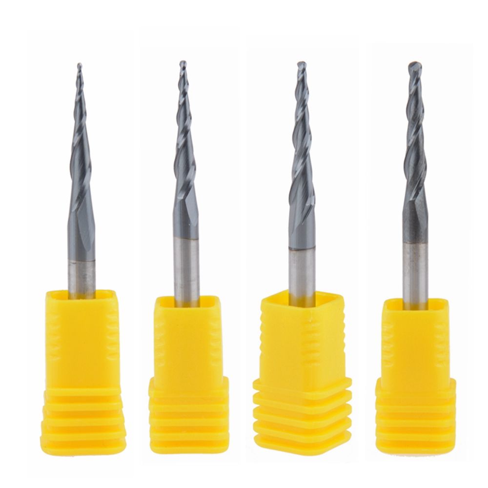 2017 Tapered Ball Nose End Mill Solid Carbide Coated Cnc Milling Cutter