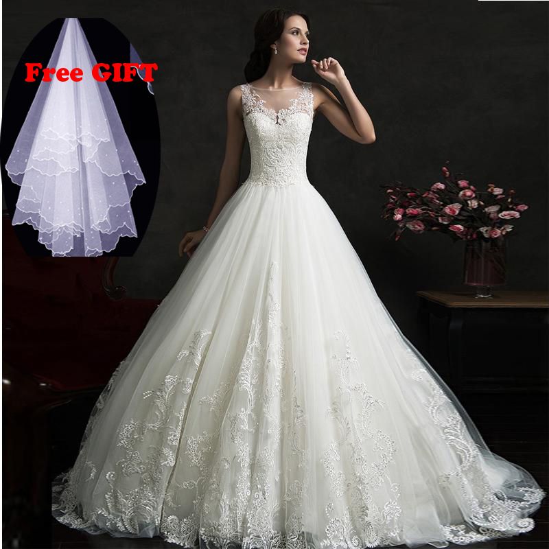 Real Photo Vintage Jewel Cheap Amelia Sposa Wedding Dresses Bridal