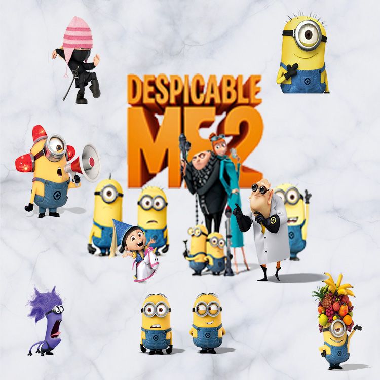 Cartoon Minions Despicable Me Science Experiment Diy Generic Decal Wall