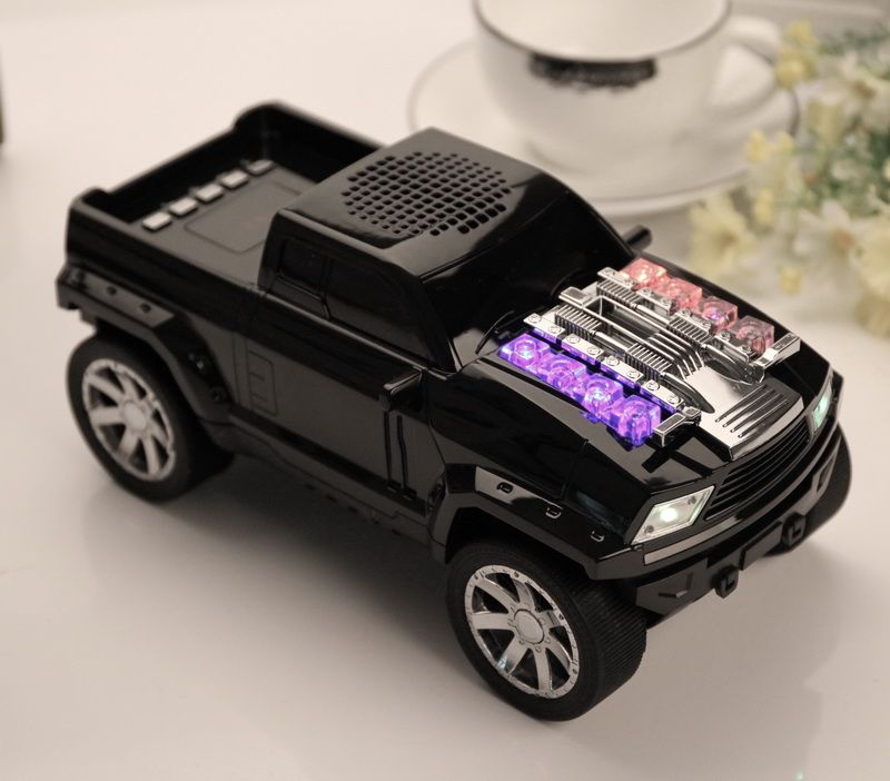 Cool Pickup Truck Car Bluetooth Mini Speaker With Led Light Portable Wireless Speakers Stereo