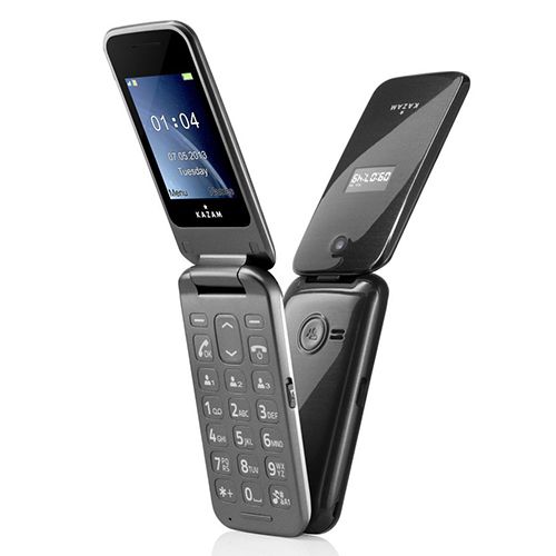 Unlocked Dual SIM Card 3G WCDMA Flip Mobile Phone KAZAM Life C6 256MB RAM 1GB ROM 2.4inch 800mAh