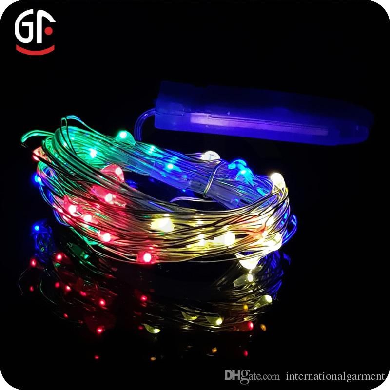 Battery Powered 2m 20 Led Silver Color Copper Wire Mini Fairy String Light Lamp For Christmas ...
