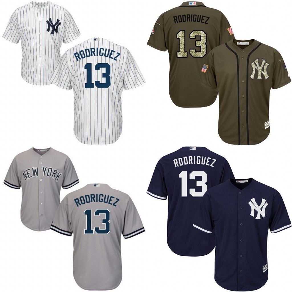 2017 2016 Kids New York Yankees 13 Alex Rodriguez Baseball Jersey
