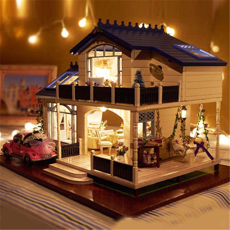 Wholesale Assembling Diy Miniature Model Kit Wooden Doll House Romantic
