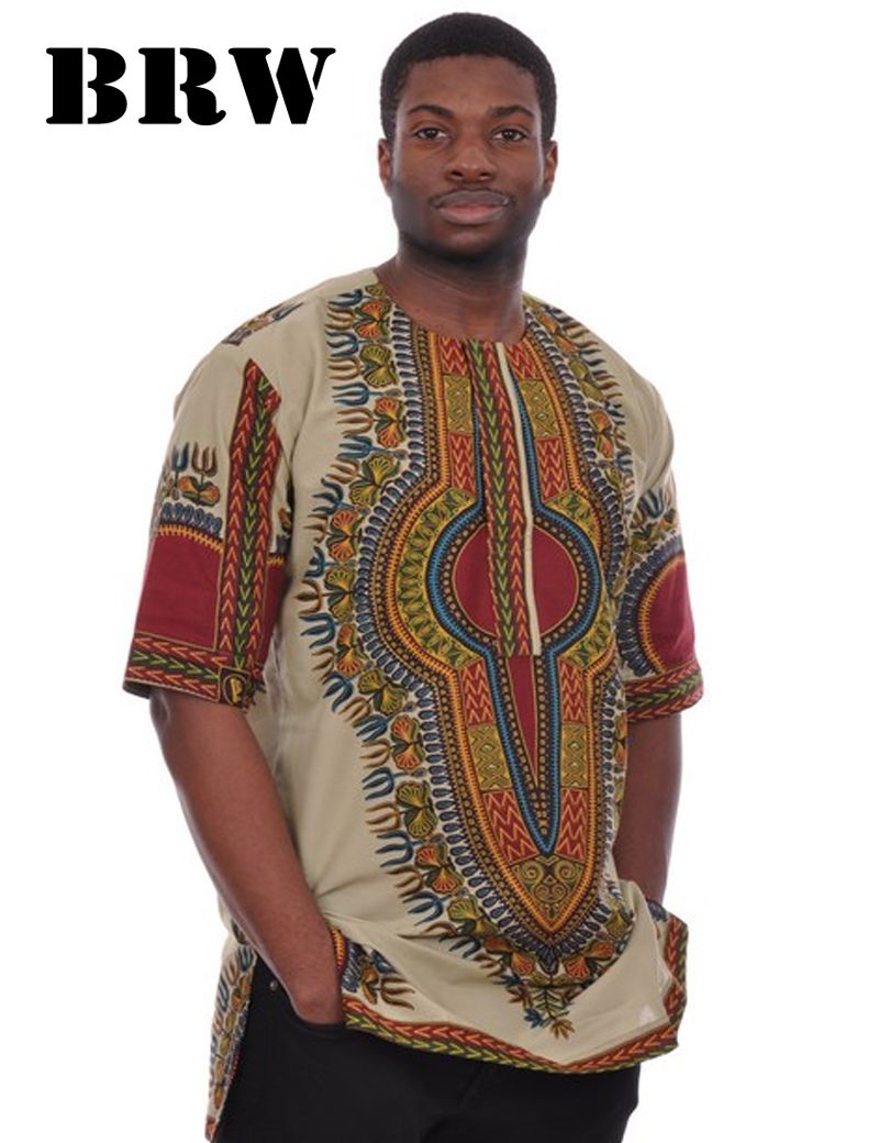 Wholesale Private Custom Africa Style Tshirt Men Print Dashiki Clothing