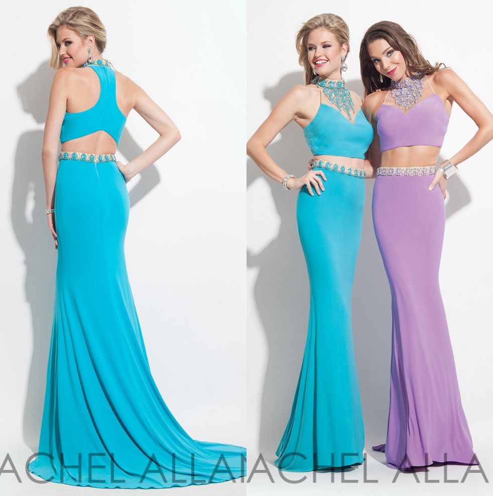 Two Pieces Prom Dresses 2016 Rachel Allan Long Formal Evening Gowns