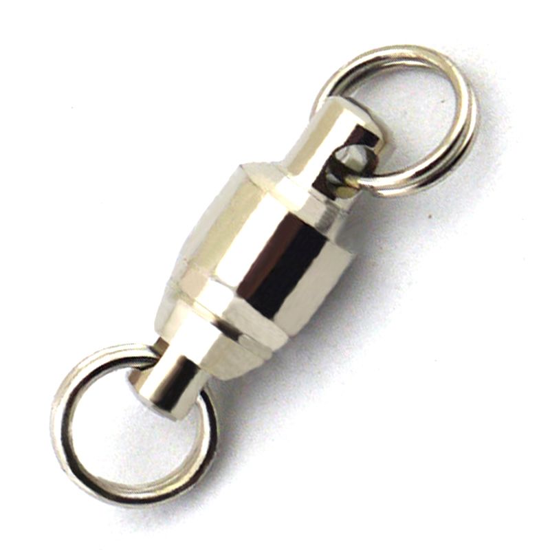 F4002 Ball Bearing Swivels With Split Ring 10 Sizes For Choose Fishing Connector Fishing Swivels ...