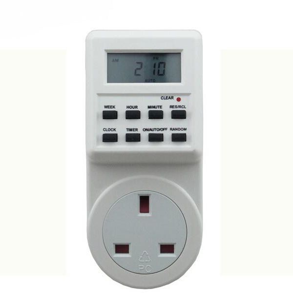 T01 Uk Socket Plug In Programmable Timer Switch For Led Aquarium Light