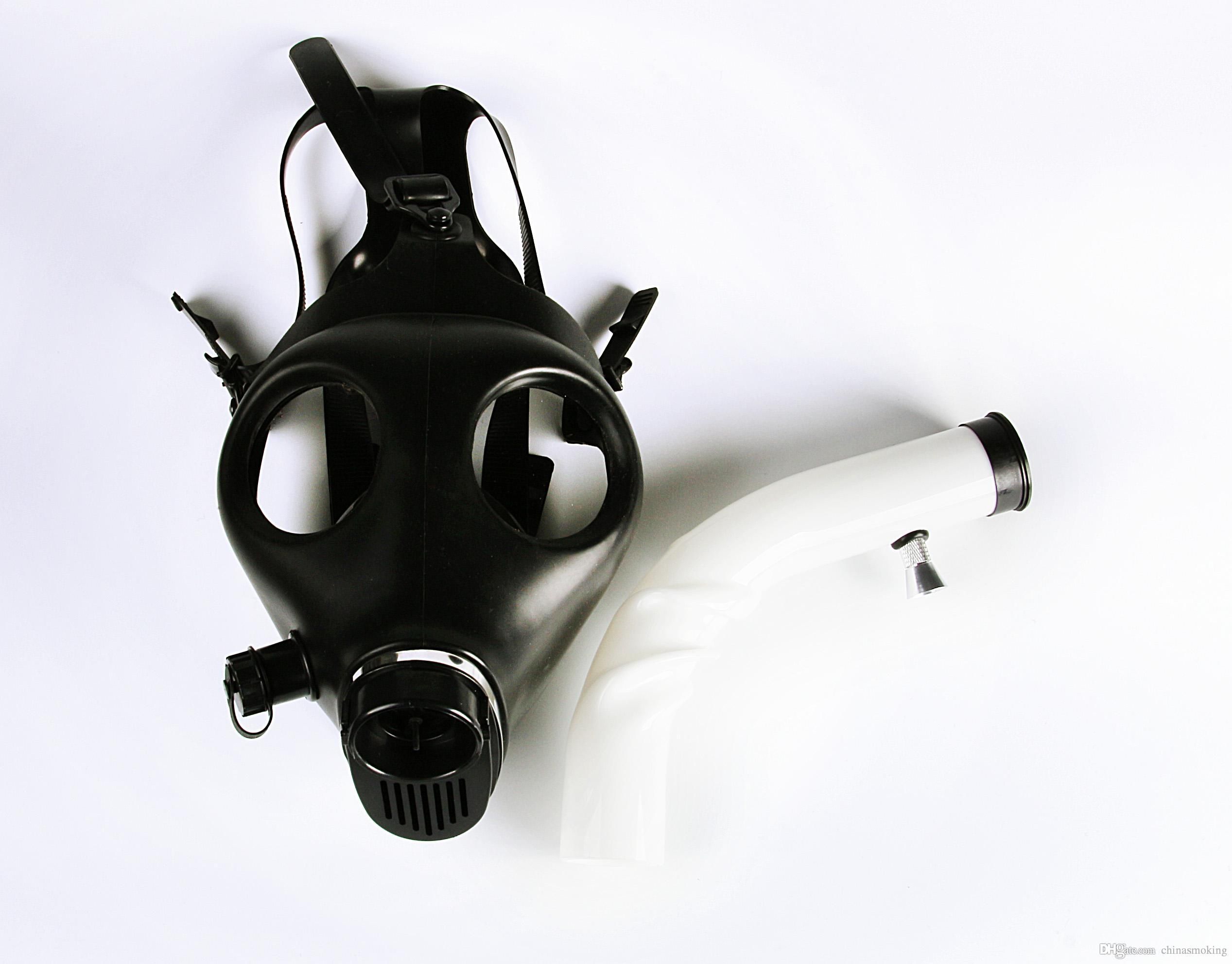 Online Cheap Full Face Gas Mask Bong Black Silicon Gas Mask With
