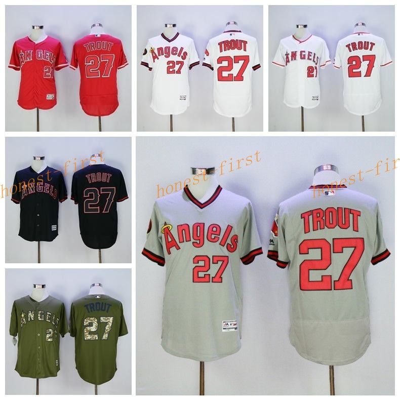 2017 Los Angeles Angels 27 Mike Trout Jersey Flexbase La Angels Mike