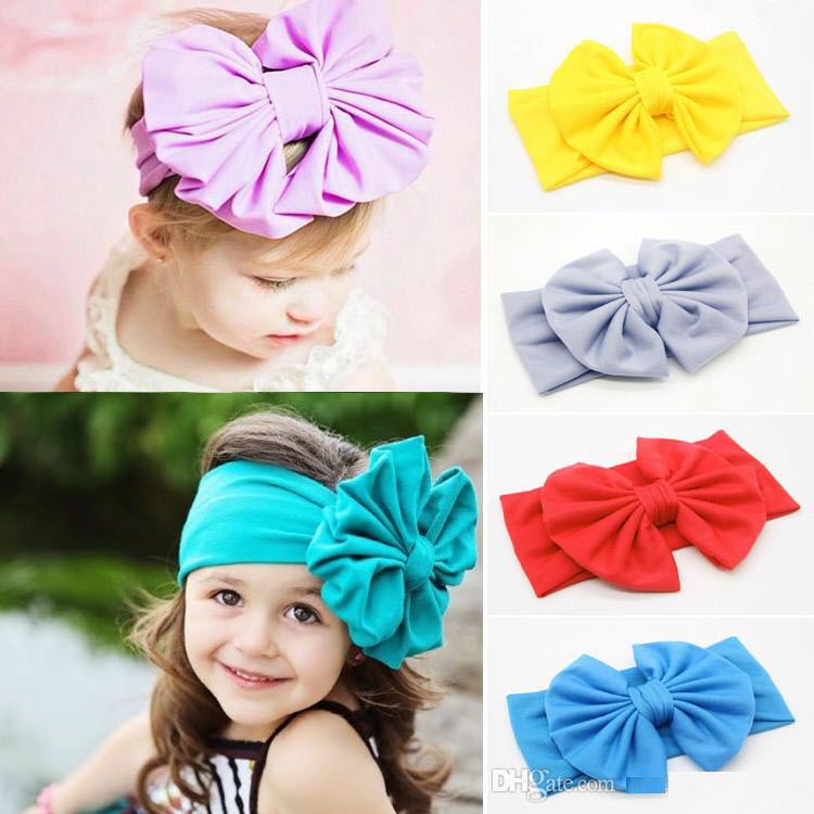 New Baby Girls Headbands Europe Style Big Wide Bowknot Hair Band