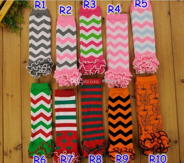 Hot! Children Chevron Leg Warmers Baby Zigzag Ruffle Leg Warmer Baby