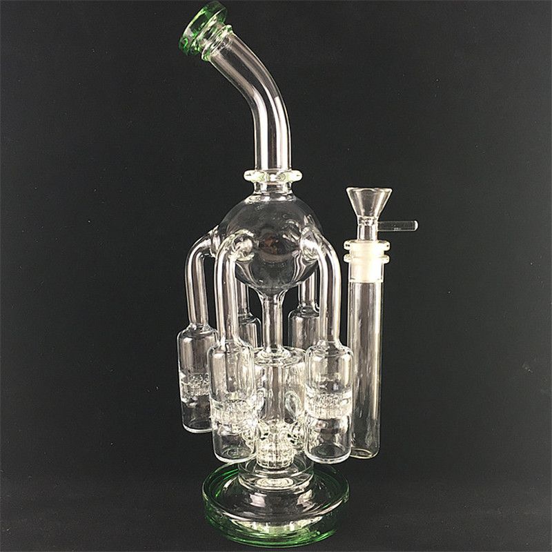 Recycler Bong with 5 Oil Rig 12.6 860g Glass Pipe Thick Dab