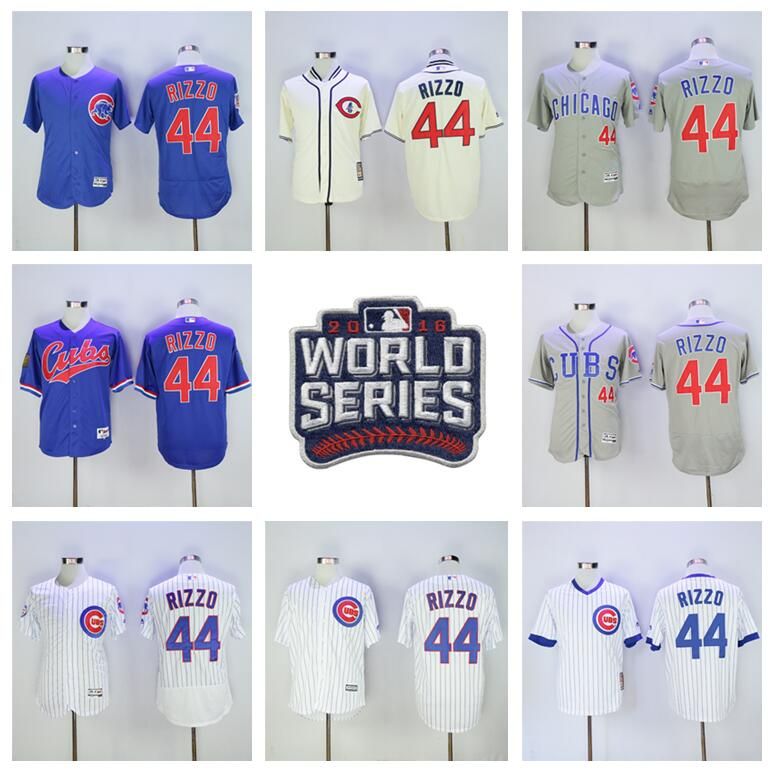 16 17 Baseball 44 Anthony Rizzo Jersey 2016 World Series Chicago Cubs