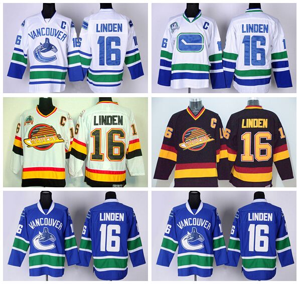 2017 Vancouver Canucks Throwback 16 Trevor Linden Jersey Ice Hockey