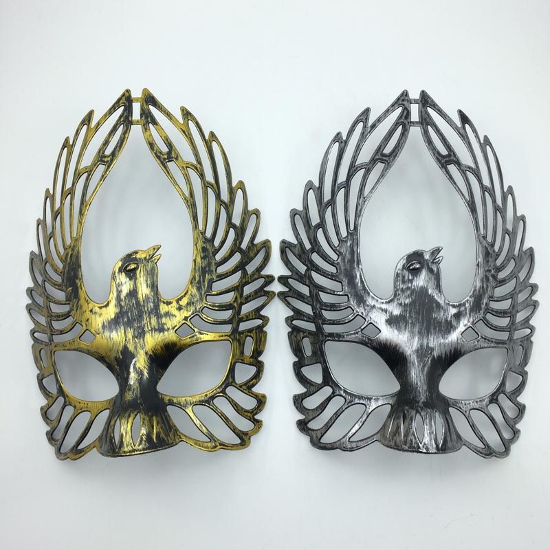New Design Fly Bird Mask Half Face Masquerade Party Mask Antique Gold Silver Cosplay Warrior