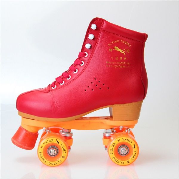 2017 Flying Tigers Quad Roller Skates Ft520 Red Classic For Outdoor Skating Rental Rink Skater