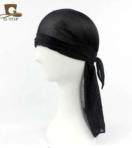 2016 Luxury Fashion Unisex Satin Durag Du Rag Doo Rag Head Wrap Silk Headband For Women Bucket ...