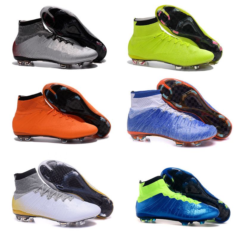 Kids Soccer Shoes Cleats Boys Mercurial Superfly Cr7 Fg Tf Children