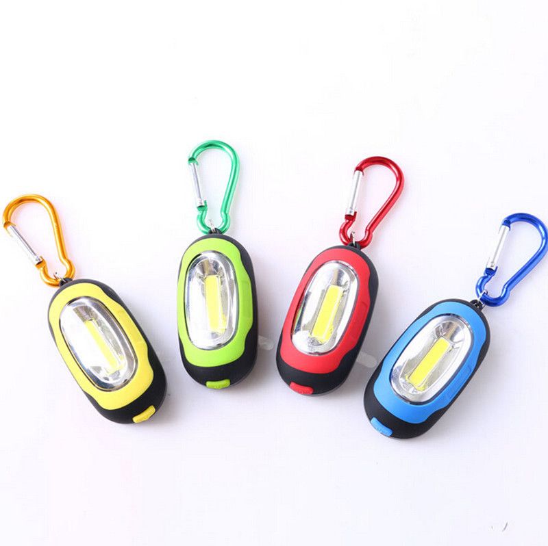 Portable Cob Mini Led Work Light Carabiner Led Key Chain Flashlight With For Camping